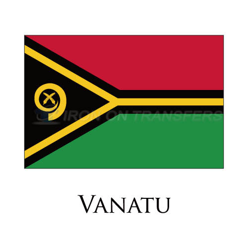 Vanatu flag Iron-on Stickers (Heat Transfers)NO.2015